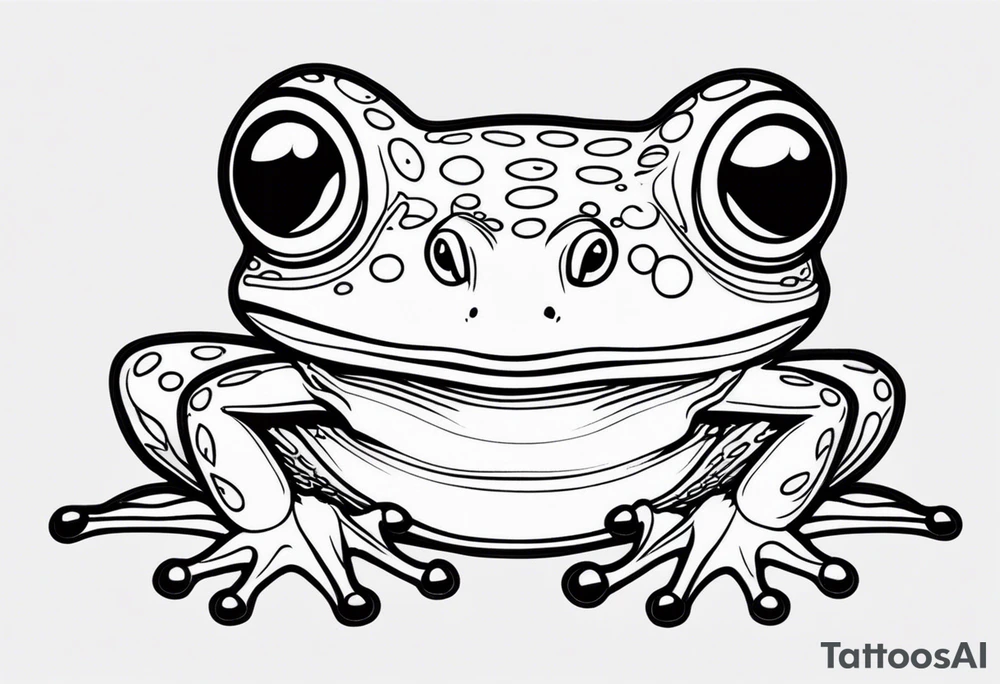 a psychedelic frog tattoo idea