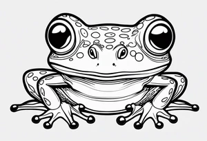 a psychedelic frog tattoo idea