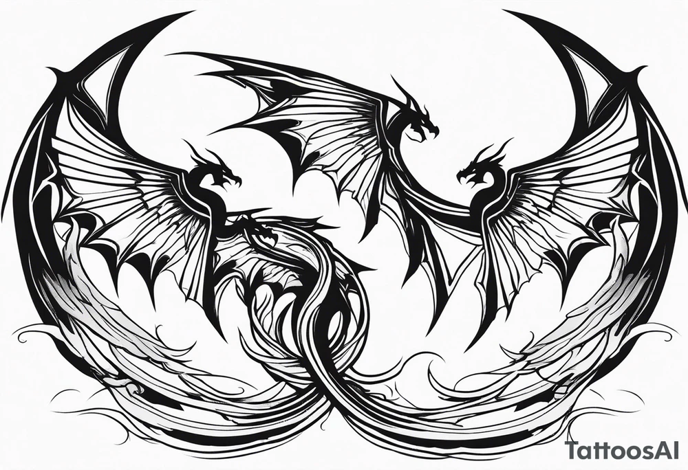 Dragon wings spread Phoenix
3 small dragons perched tattoo idea Dragon wings spread Phoenix
3 small dragons perched tattoo idea