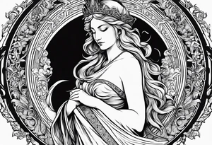 symbol to the goddess of vengeance tattoo idea
