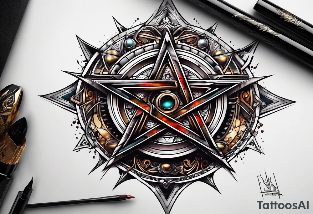 pentagram. tattoo idea