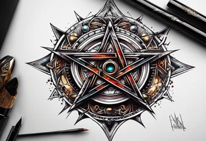 pentagram. tattoo idea