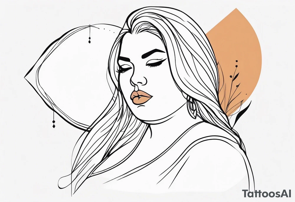 Plus size woman tattoo idea