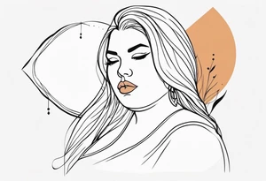Plus size woman tattoo idea