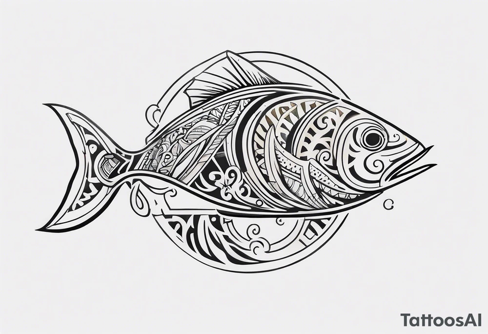 Polynesian fishing hook tattoo tattoo idea
