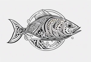 Polynesian fishing hook tattoo tattoo idea