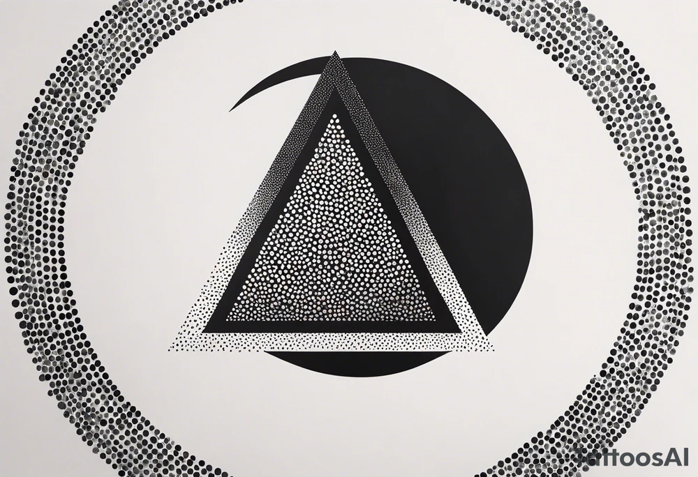 letter delta inside a chain circle, subtle, womanly, simplistic tattoo idea