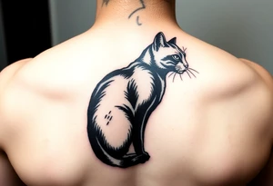 black cat tattoo idea