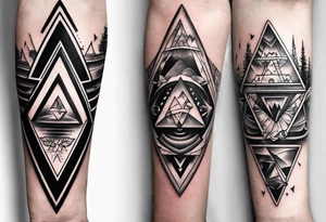 gambling themed triangle forearm tattoo tattoo idea