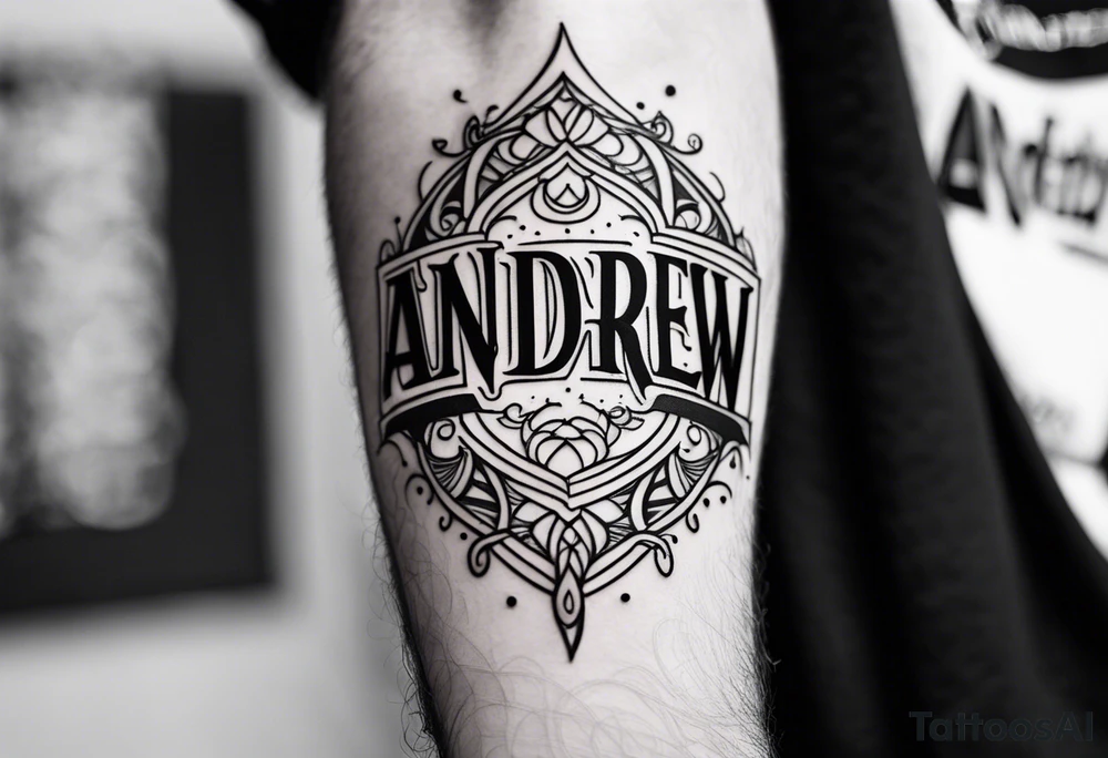 the name andrew on wrist tattoo idea