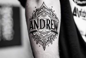 the name andrew on wrist tattoo idea