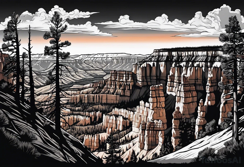 Forearm, bryce canyon national park, sunset tattoo idea