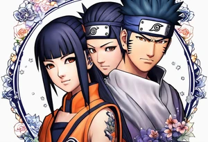 Hinata and hanabi from Naruto tattoo idea