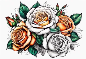 A bunch of roses tattoo idea