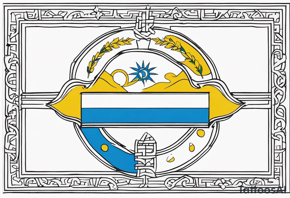 flag of kazhakstan tattoo idea