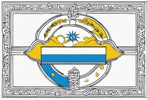 flag of kazhakstan tattoo idea
