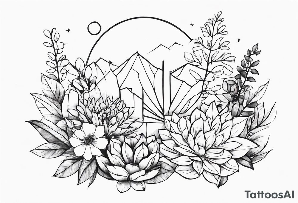 Garden arm sleeve tattoo idea