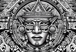 aztec theme tattoo idea