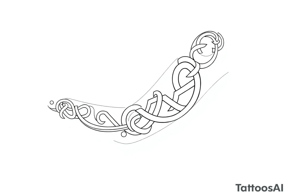 Māori style Celtic knot sleeve tattoo idea