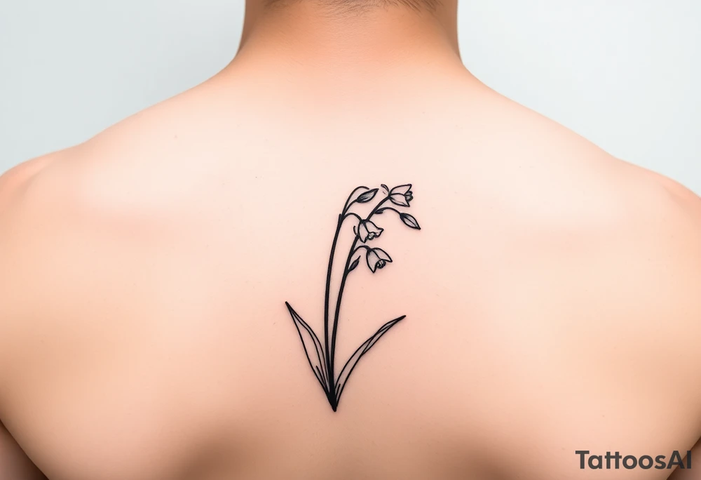 daffodils, Lily of the valley, larkspur tattoo idea