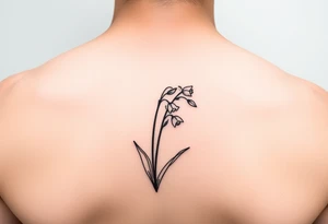 daffodils, Lily of the valley, larkspur tattoo idea