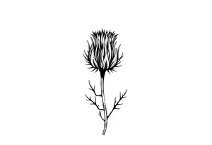 thistle minimalist for hand tattoo idea