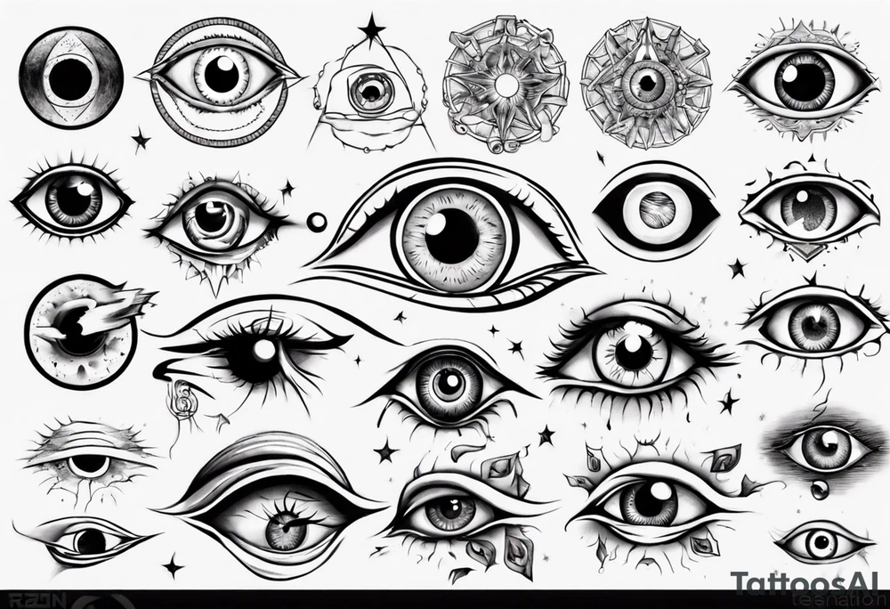 eye but instead of the eyeball there is the universe tattoo idea