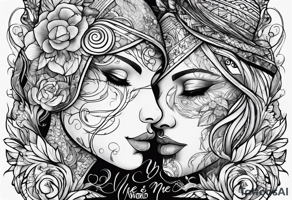 You and Me vs the World tattoo idea