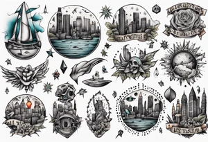 lost in the city tattoo idea
