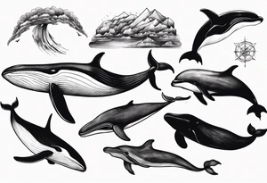 Whale sketch tattoo idea