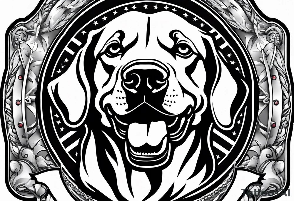 Military memorial dog tags tattoo idea