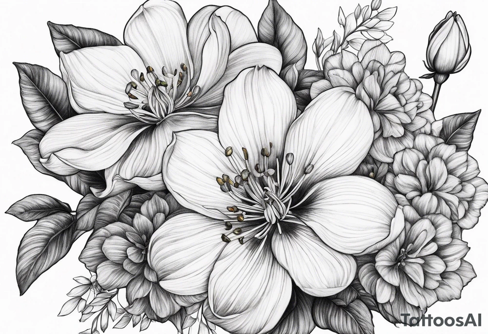 Lamprocapnos spectabilis flower tattoo idea