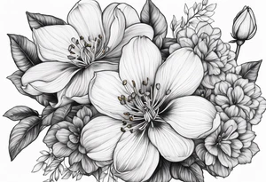 Lamprocapnos spectabilis flower tattoo idea