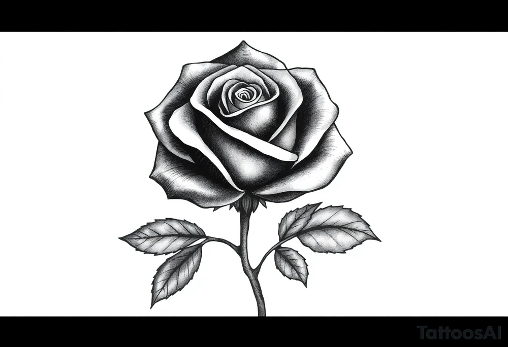 ROSE WITH THE STEM tattoo idea