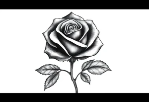 ROSE WITH THE STEM tattoo idea