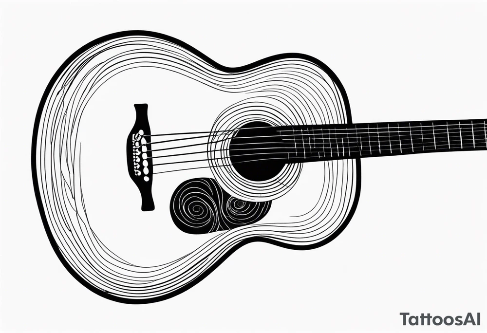 Acoustic Guitar Strings tattoo idea