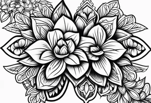 Puerto Rican flower tattoo idea