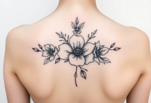 January December July birthday flower infinity flower tattoo idea