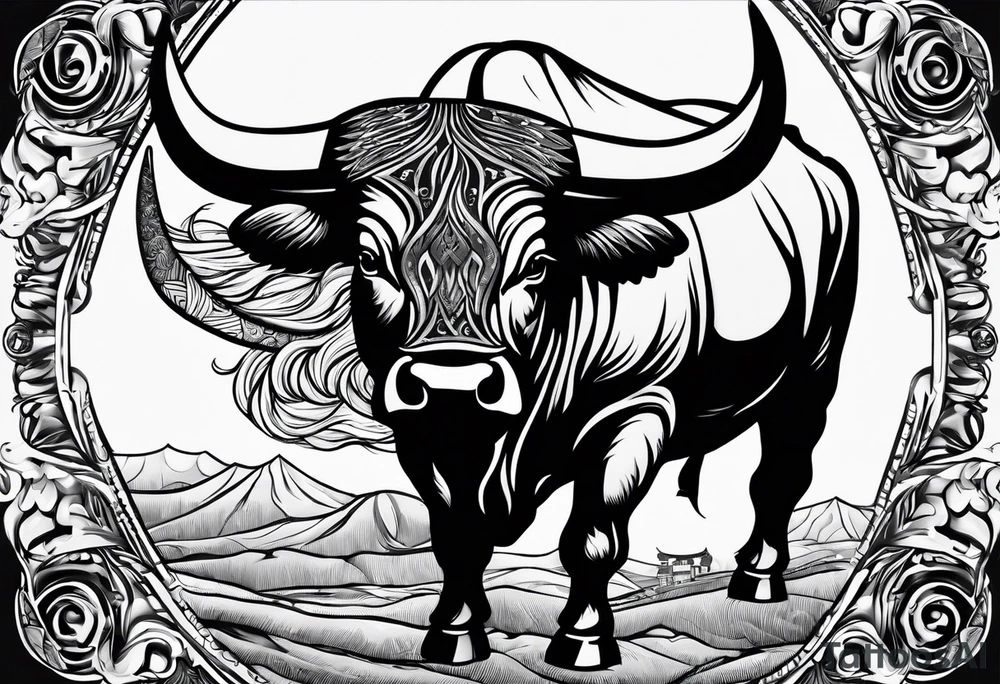 Cigars, booze, bull fighting tattoo idea