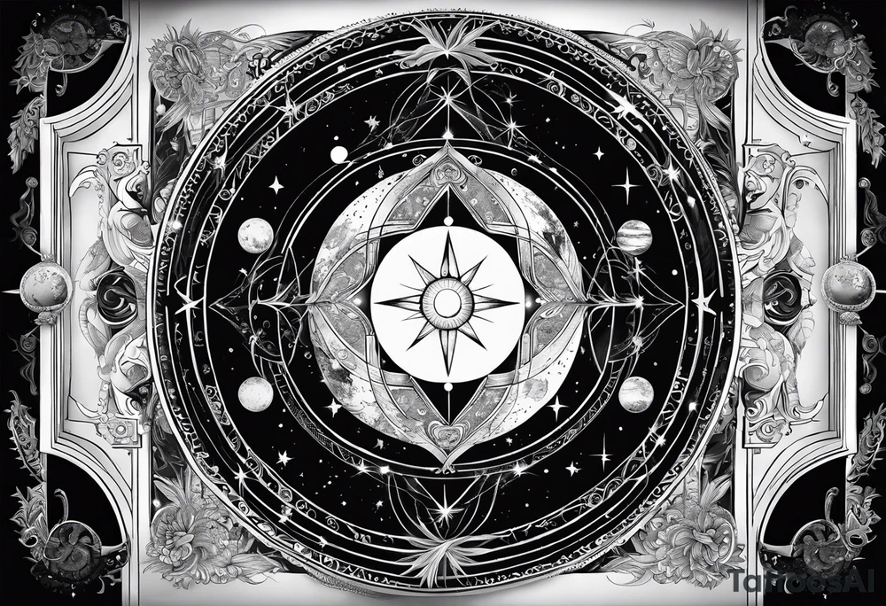 Astrology, Gemini, Natal Chart, angelic, soul mates, vision, planetary, ying yang, the moon, third eye, mystical
armband tattoo idea