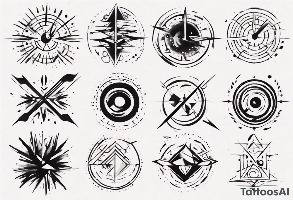 Brush stroke time tattoo idea