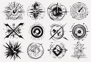 Brush stroke time tattoo idea