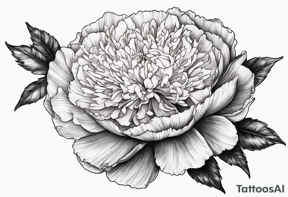 moon carnation infront tattoo idea