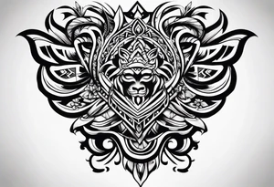Tribal chest tattoo tattoo idea