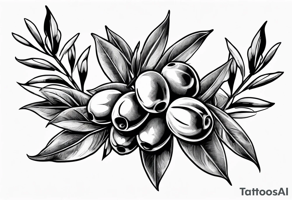 Olive branch tattoo idea