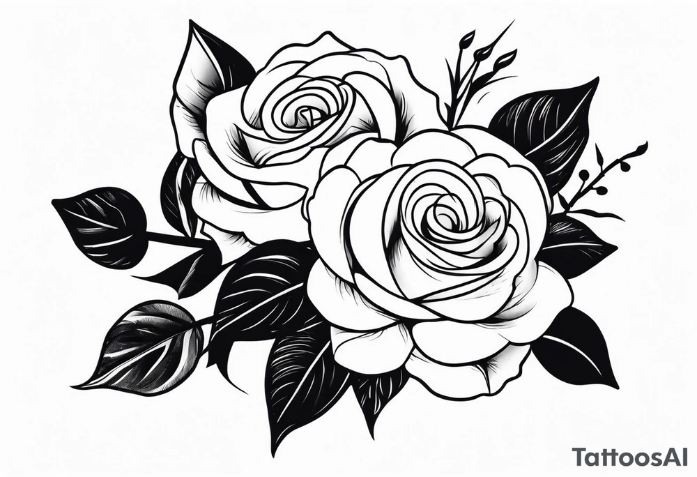 Arm tattoo with roses tattoo idea