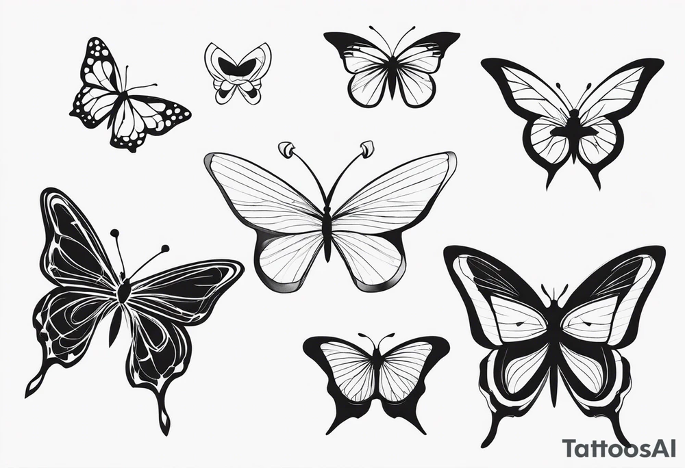 Butterflies tattoo idea