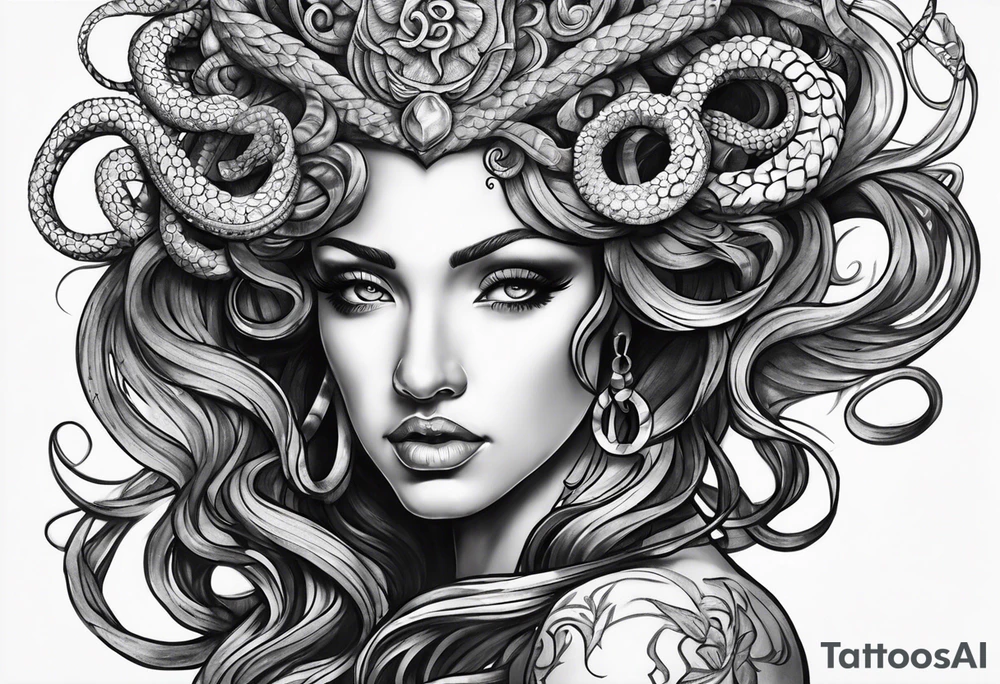 Medusa sexy tattoo idea