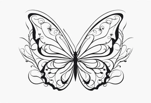 Blume Schmetterling tattoo idea