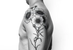 arm sleeve based on the Harry Chapin song Flowers are Red tattoo idea